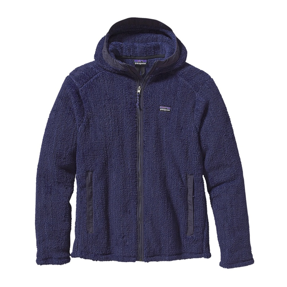 Patagonia Navy Blue Hooded Fleece Jacket 2xl xxl mens hoodie